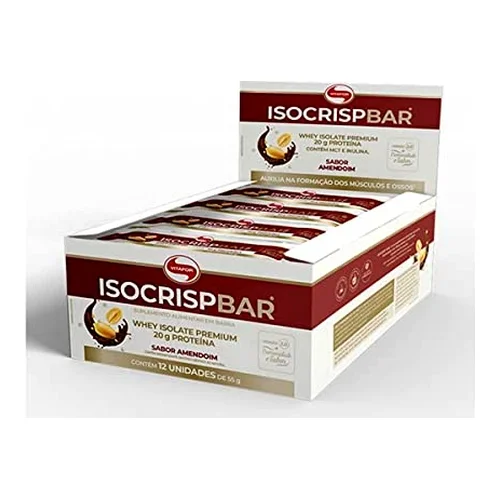 Vitafor ISOFORT Protein Bar Zero Adição de Açúcar - Sabor Chocolate com Amendoim (60g)