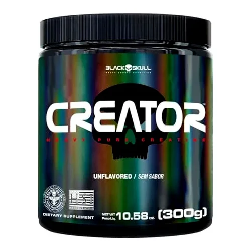 Creatina Black Skull Creator Caveira Preta Series Pote - 300g