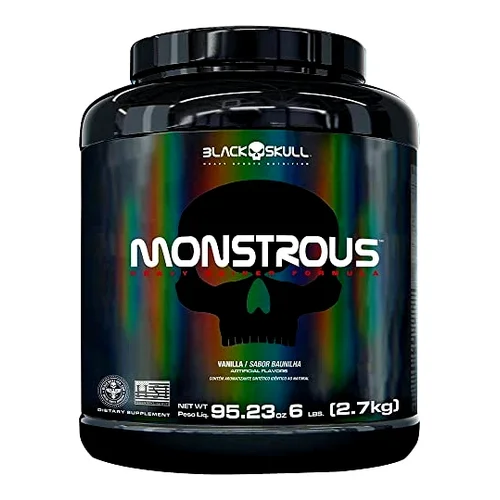 Monstrous Hipercalórico Refil 3kg Sabor Amendoim - Black Skull