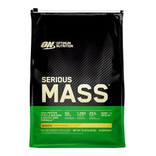 Serious Mass Gainer Pote 2,72kg (6lbs) Sabor Baunilha - Optimum Nutrition