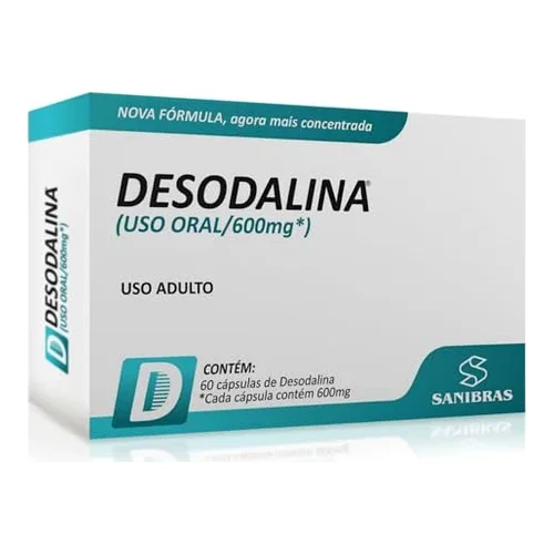 Emagrecedor Desodalina Seca Barriga (Inibidor de Apetite 600mg) 60 Cápsulas - Sanibras