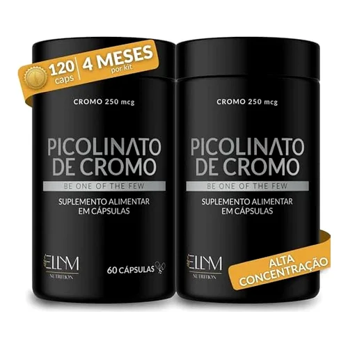 Picolinato de Cromo 250mcg (120 cápsulas) - Growth Supplements