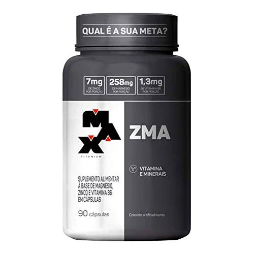 ZMA Max Titanium Suplemento Alimentar de Zinco e Magnésio 90 Cápsulas